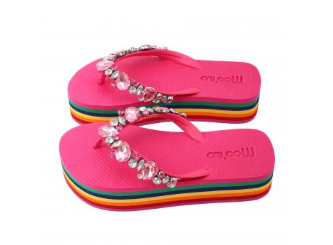 MOO'ILO Schuhe Flipis, Plateau, REGENBOGEN