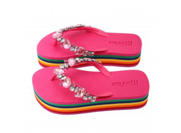MOO'ILO Schuhe Flipis, Plateau, REGENBOGEN