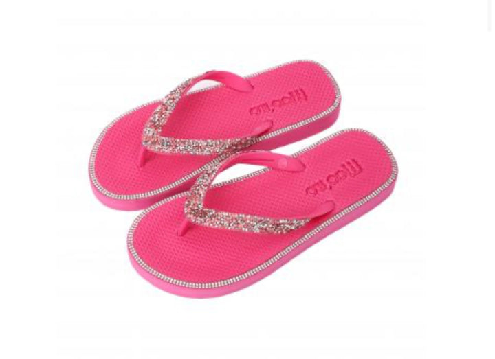 MOO'ILO Schuhe Flipis, Glitzerstreifen, PINK
