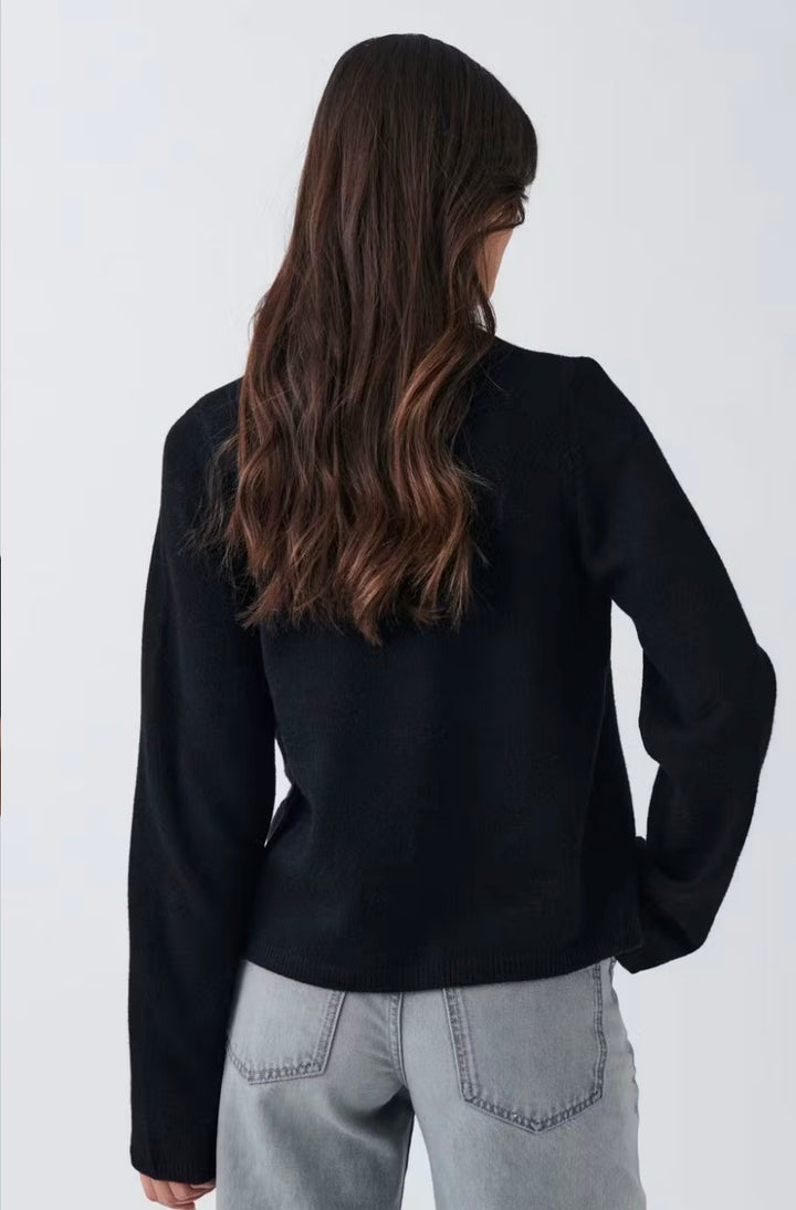 GINA TRICOT Cardigan mit einem Knopf, Schwarz