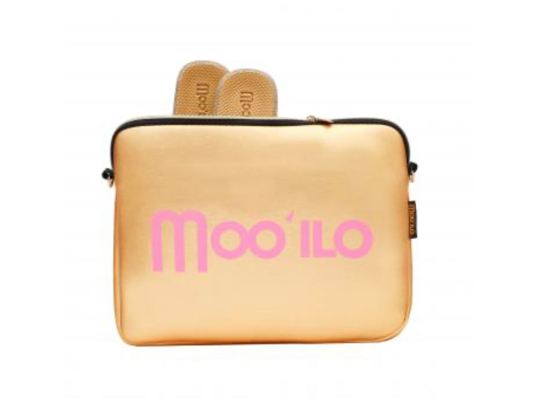 MOO'ILO Schuhe Flipis, Glitzerstreifen, GOLD