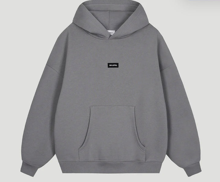 OH APRIL Oversized Hoodie Dunkelgrau