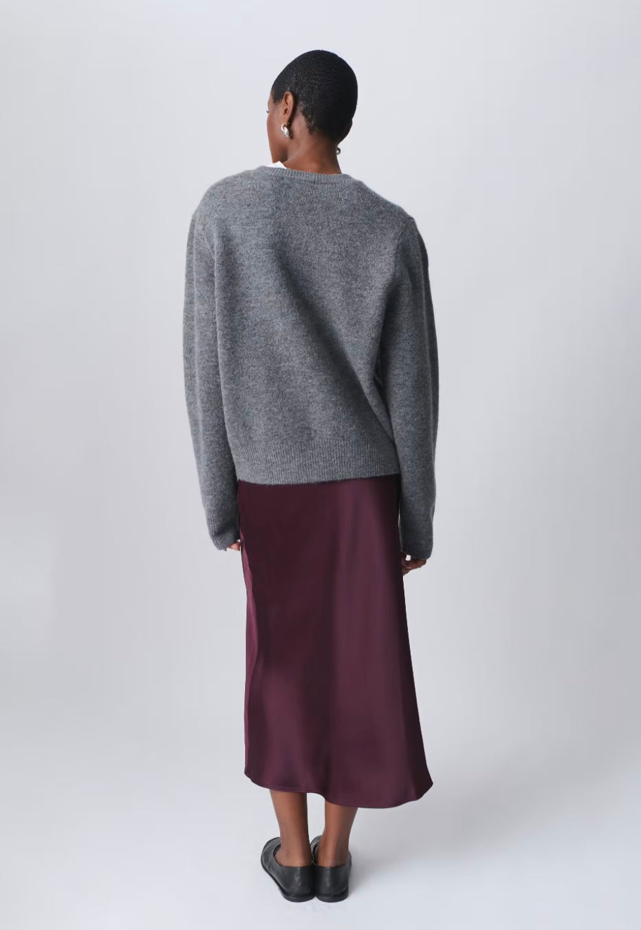 GINA TRICOT Rock, Satinoptik, Burgund