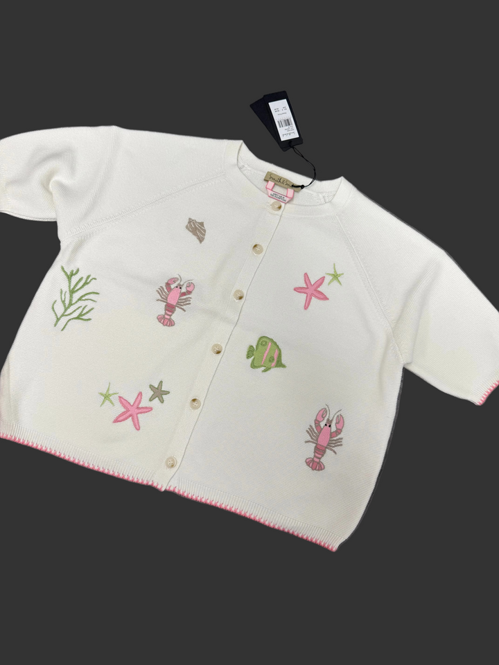 SMITH & SOUL Strickjacke Meerestiere Stickerei