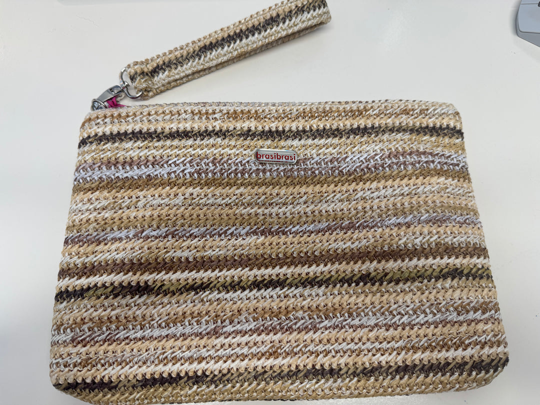 BRASI&BRASI Kosmetiktasche Clutch Capri Beige/Braun