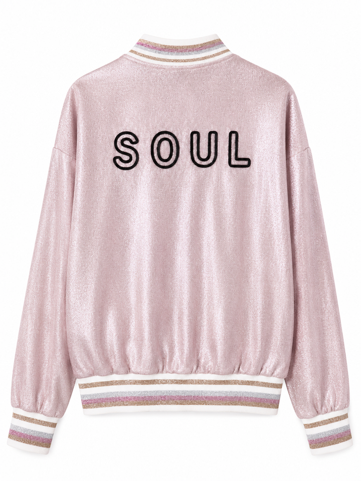 SOULKATHRINE Jacke aus Glitzerstoff SOUL, Farbe Rosa