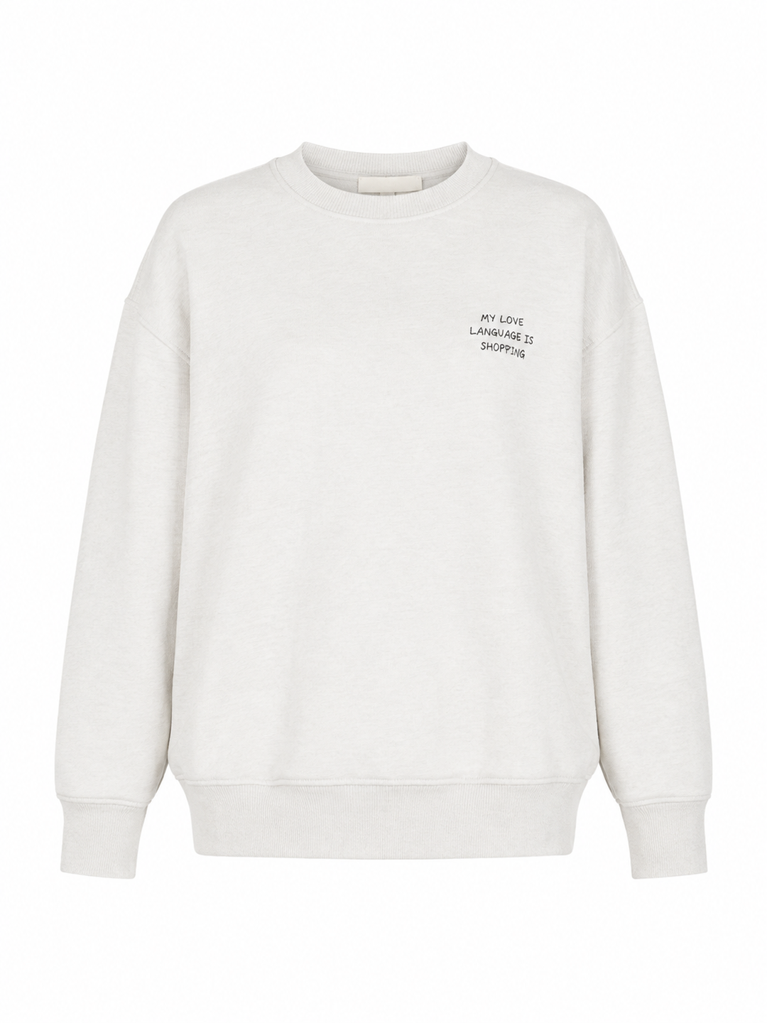 SMITH & SOUL Sweatshirt My Love Language is Shopping, Farbe Beige