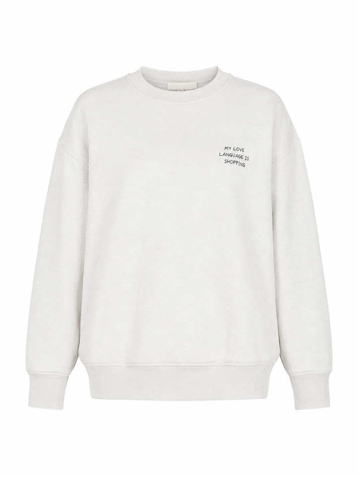 SMITH & SOUL Sweatshirt My Love Language is Shopping, Farbe Beige
