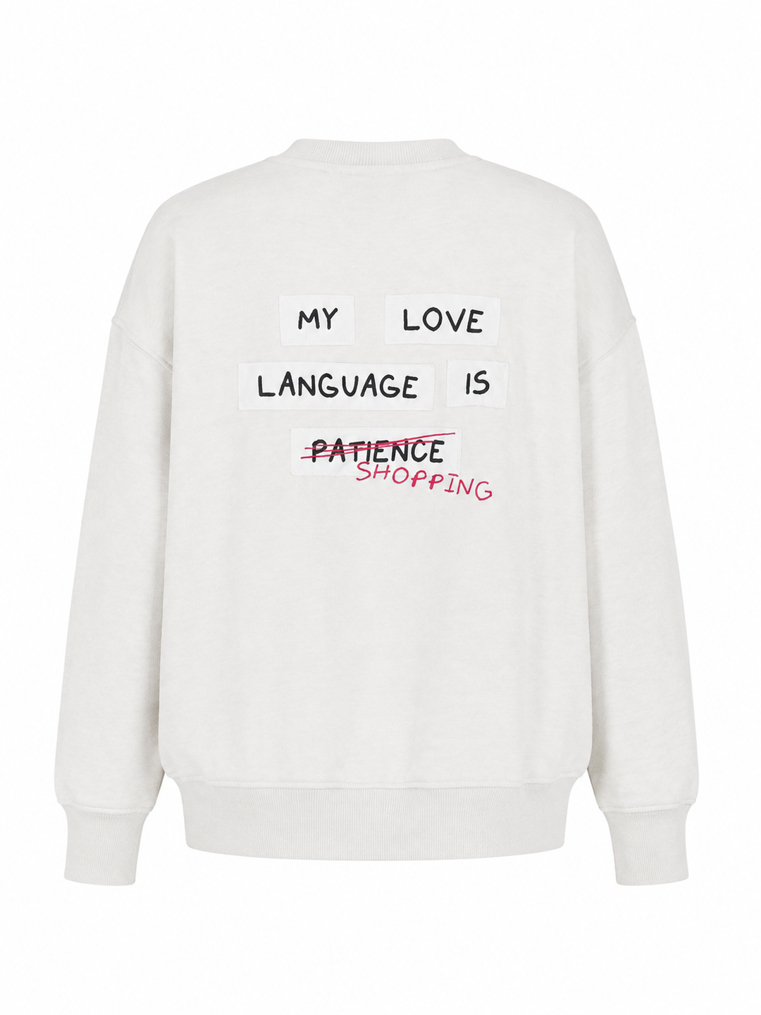SMITH & SOUL Sweatshirt My Love Language is Shopping, Farbe Beige
