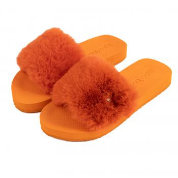 MOO ILO Schuhe Flipis Flausch Edition, Farbe Orange
