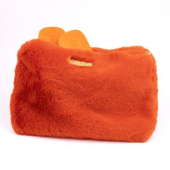 MOO ILO Schuhe Flipis Flausch Edition, Farbe Orange