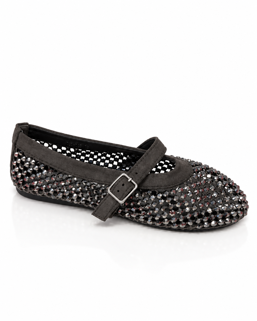 GLITZERSCHUHE all over, Mesh, Farbe Grau