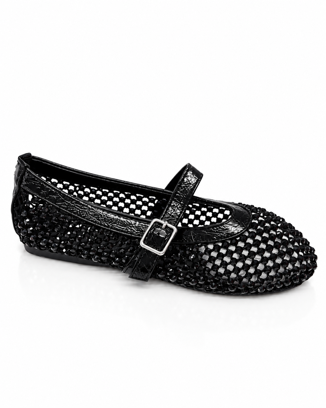 GLITZERSCHUHE all over, Mesh, Farbe Schwarz