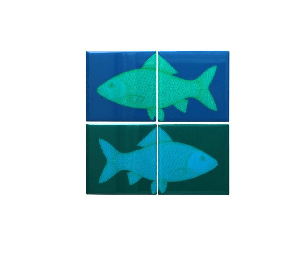 GIFTCOMPANY LOVE TILES Untersetzer 4er Set "Fische"