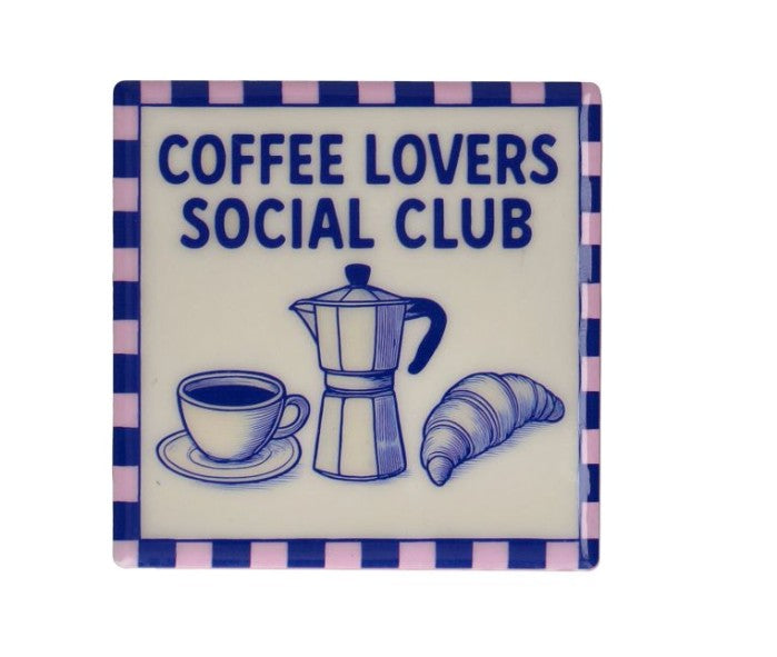 GIFTCOMPANY LOVE TILES Untersetzer Motiv Coffee Lover Social Club