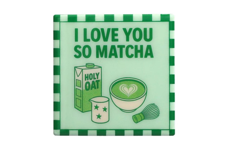 GIFTCOMPANY LOVE TILES Untersetzer Motiv I love you so Matcha
