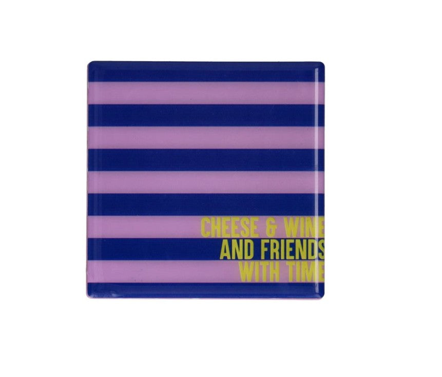 GIFTCOMPANY LOVE TILES Untersetzer Motiv Cheese & Wine and friends with time