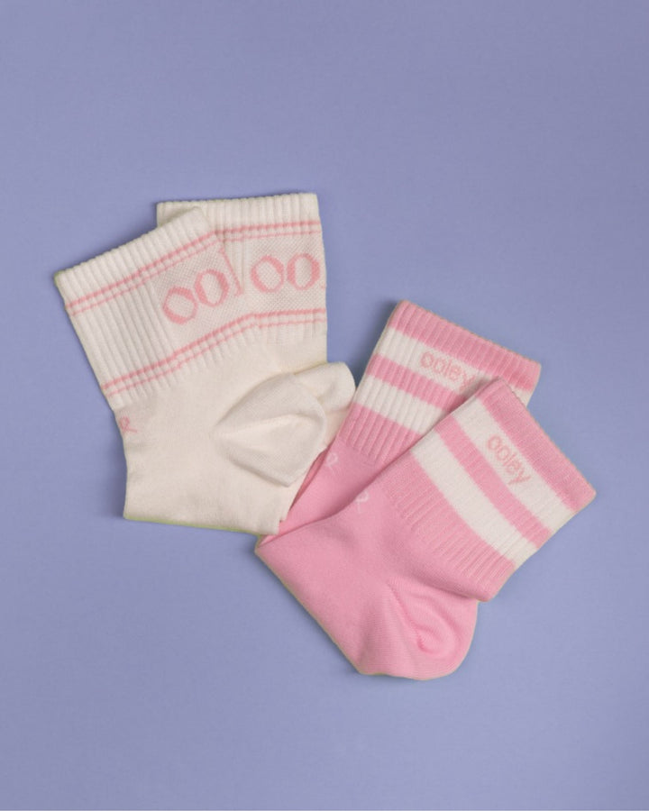 OOLEY Socken MIDI Pastel - Vanilla Pink Doppelpack