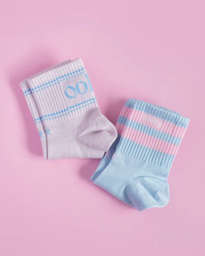 OOLEY Socken MIDI Pastel - Ocean Breeze Doppelpack