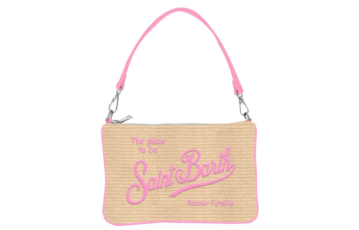 MC2 SAINT BARTH Tasche Parisienne Mini Straw Rosa