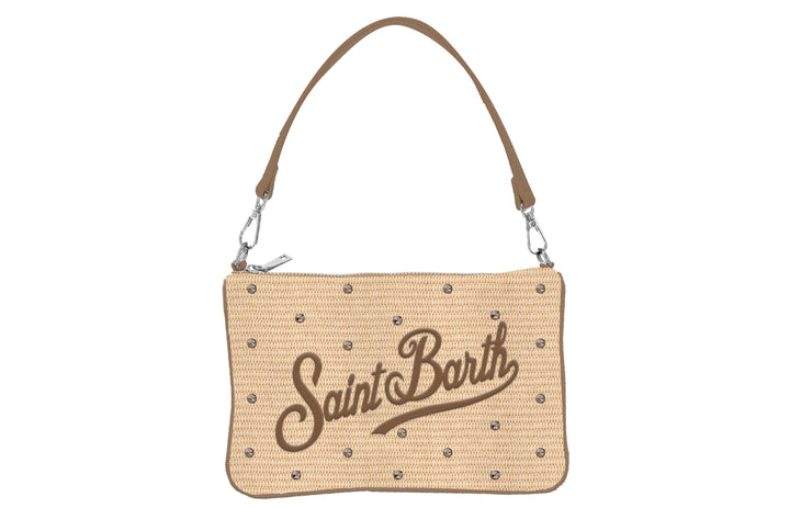 MC2 SAINT BARTH Tasche Parisienne Mini Straw mit Strass