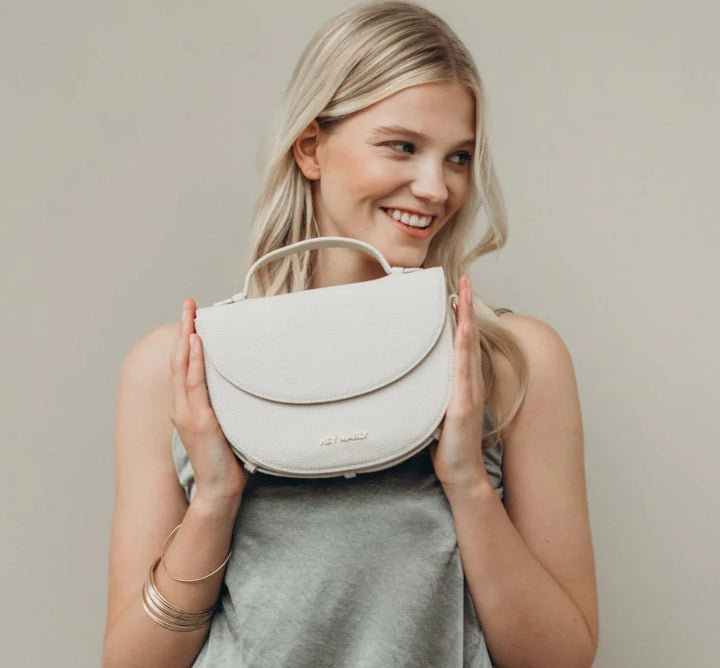 HEY MARLY Tasche Half Moon Farbe Crema