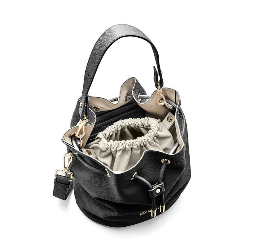 HEY MARLY Tasche Bucket Bag, Farbe Schwarz