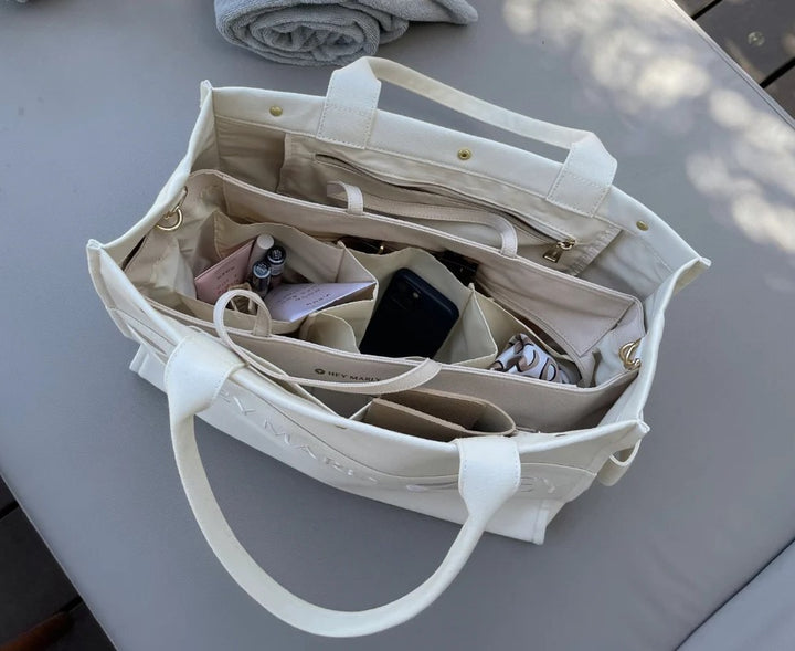 HEY MARLY Tasche Innentasche Inside Bag, Farbe Crema