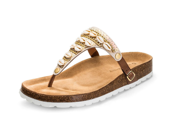 HEY MARLY Sandale Basis CASUAL CORK COGNAC