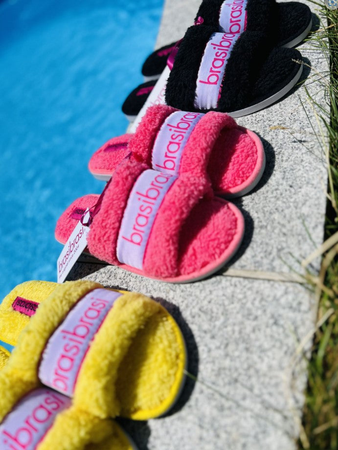 BRASI&BRASI Teddy Slipper, Farbe Gelb