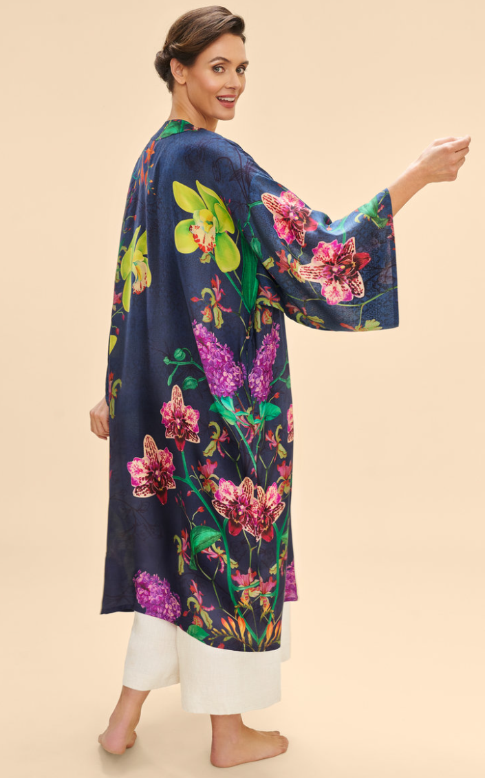 POWDER Kimono Blumentraum dunkel