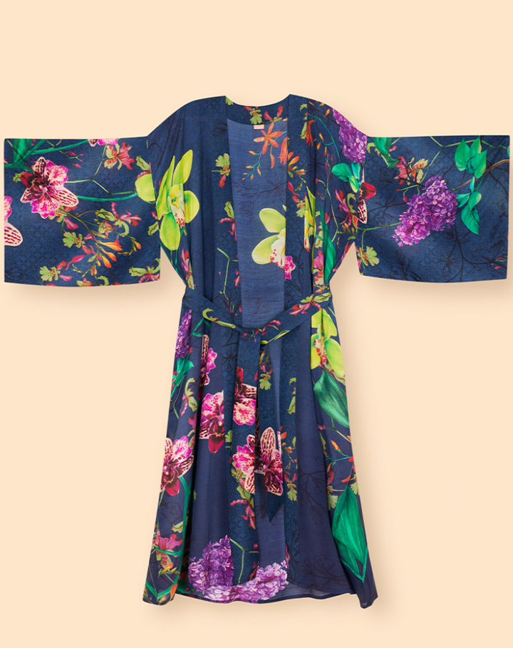 POWDER Kimono Blumentraum dunkel