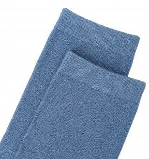 MOO ILO LUREX SOCKEN in kleiner Neonpren Tasche, Farbe Blau