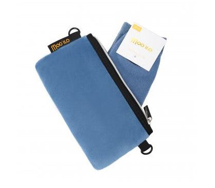 MOO ILO LUREX SOCKEN in kleiner Neonpren Tasche, Farbe Blau