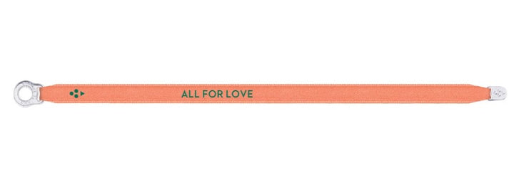 SORBET ISLAND Armband aus Satin, Aufdruck ALL FOR LOVE