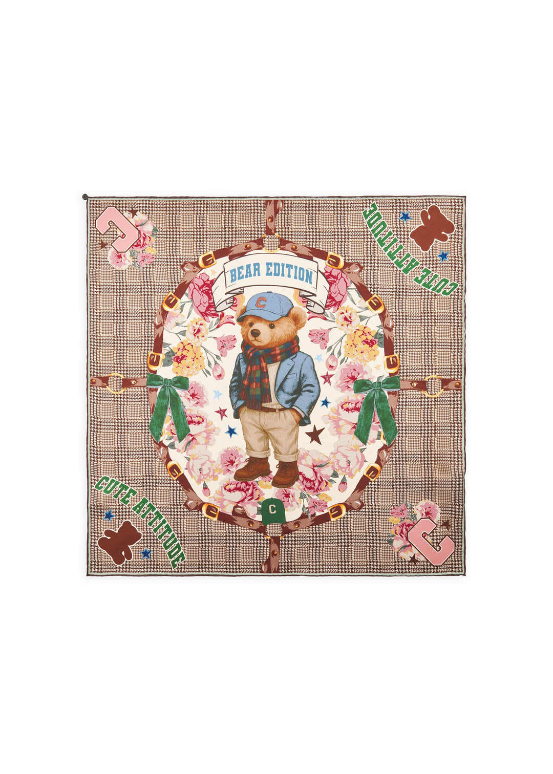 CODELLO Tuch "Old English Bear" Bär, reine Seide