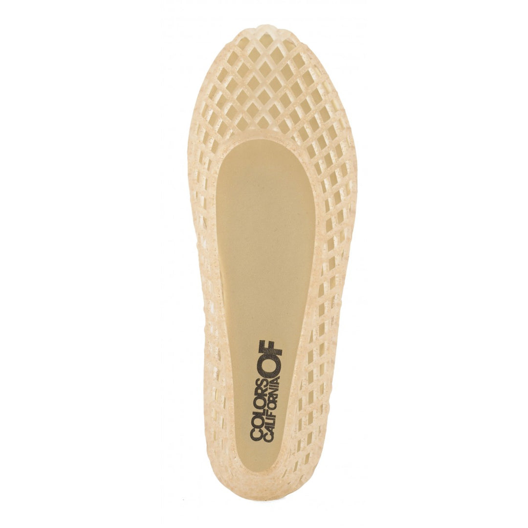 COLOURS OF CALIFORNIA Jelly Ballerina Gold mit Glitzer