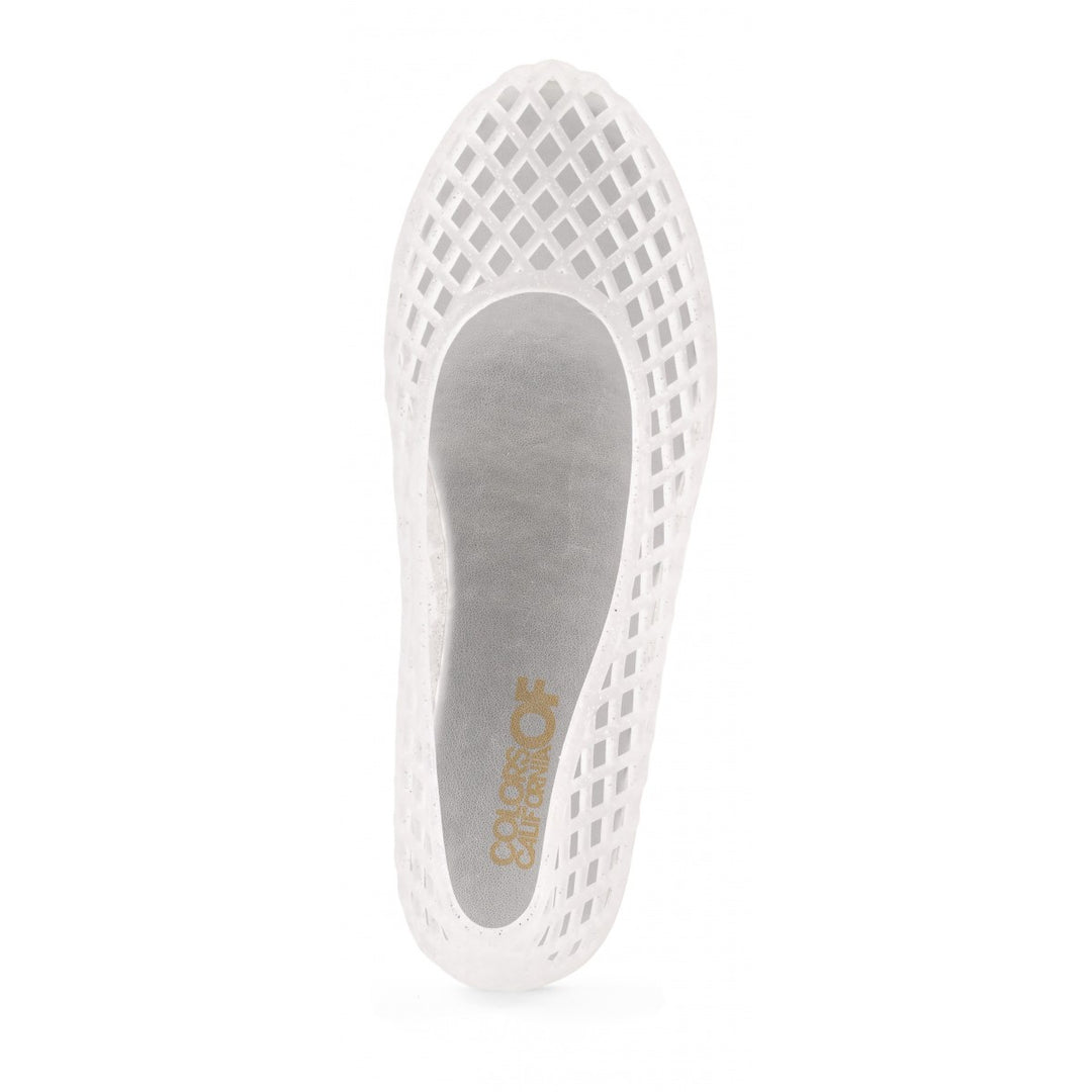 COLOURS OF CALIFORNIA Jelly Ballerina Silber mit Glitzer