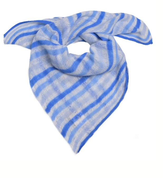 CUTE STUFF Tuch Bandana Kaschmir Hellblau gestreift