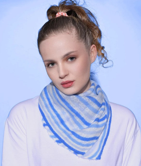 CUTE STUFF Tuch Bandana Kaschmir Rosa gestreift