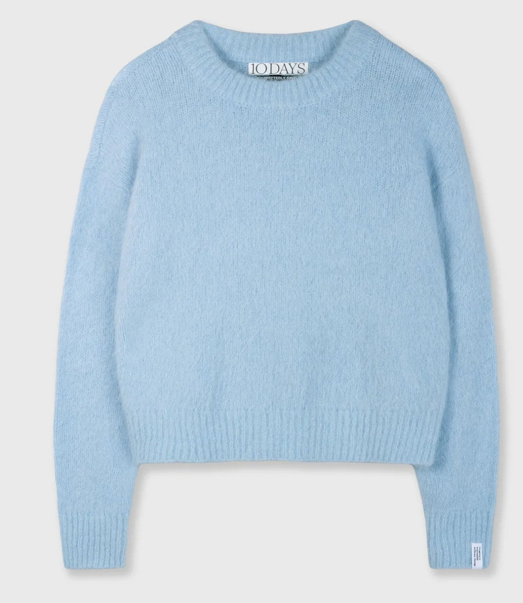 10DAYS Pullover flauschig, Farbe Hellblau