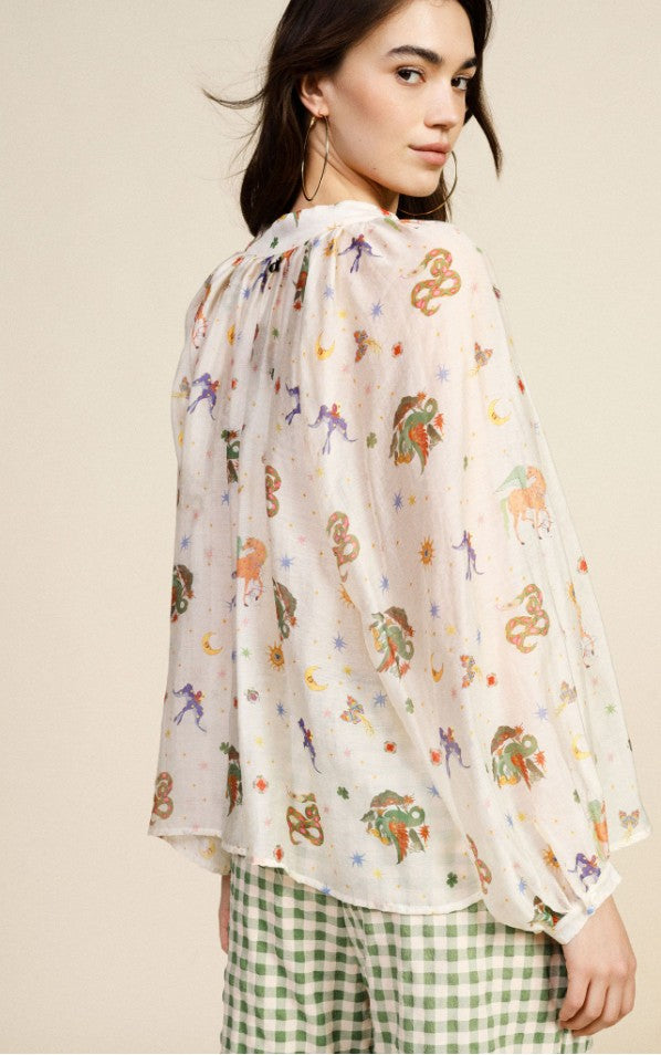 DIXIE Bluse Magic Fabelwesen