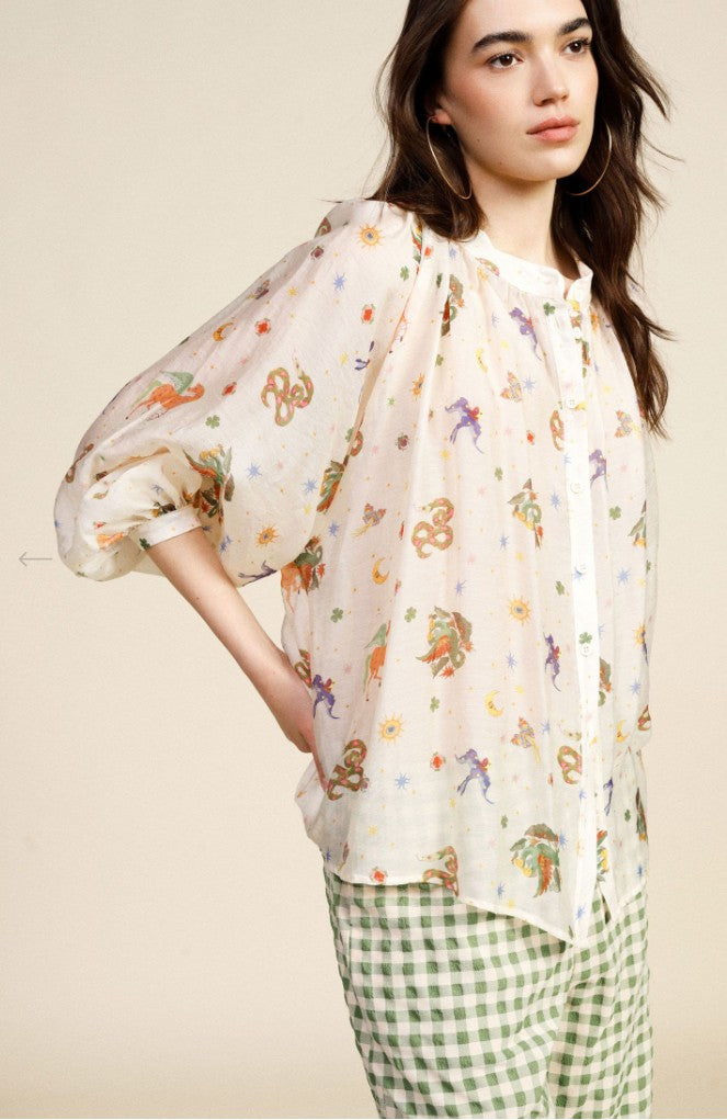 DIXIE Bluse Magic Fabelwesen