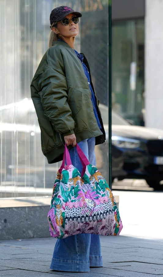 MISS GOODLIFE Bomberjacke mit Stickung Pfauen