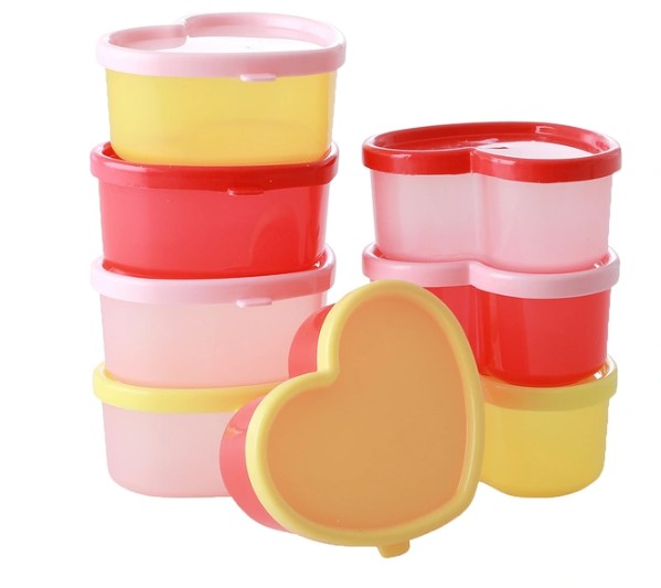 RICE Lebensmittelbox Herzen 8er Set