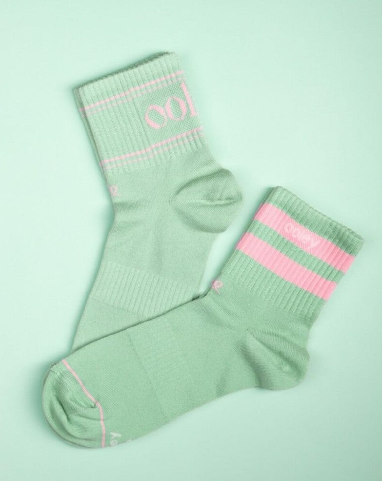 OOLEY Socken MIDI Pastel - Bubblegum Grün Doppelpack