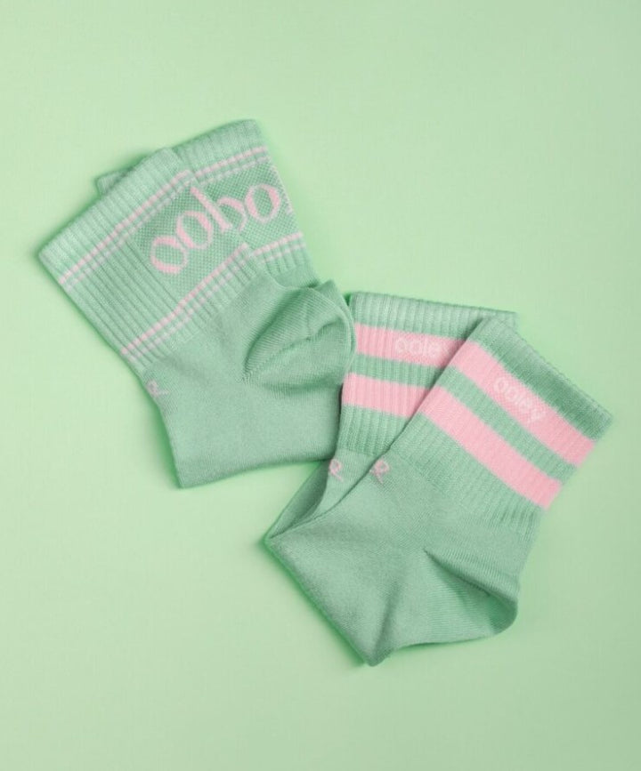 OOLEY Socken MIDI Pastel - Bubblegum Grün Doppelpack