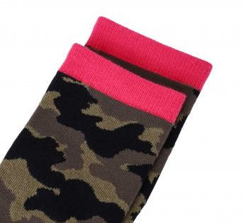 MOO ILO SOCKEN in kleiner Neonpren Tasche, Camouflage