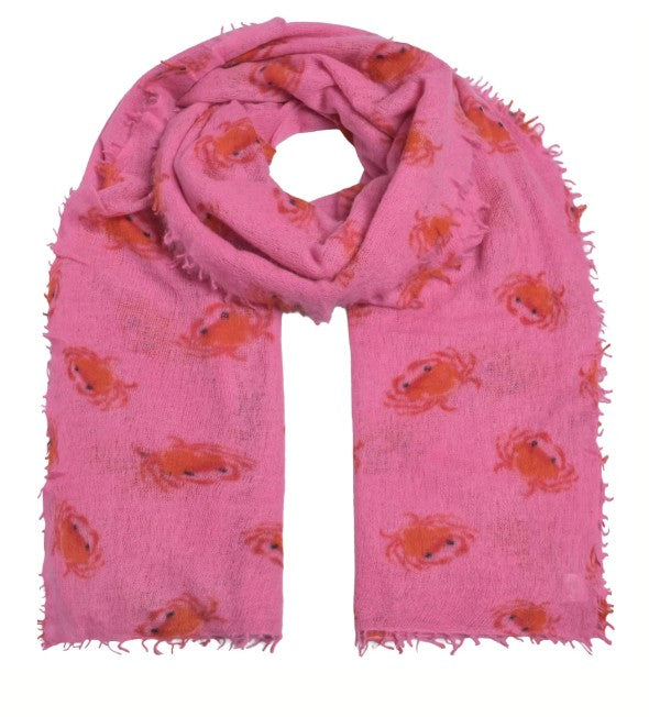 CUTE STUFF Cashmere Schal Krabben, Pink