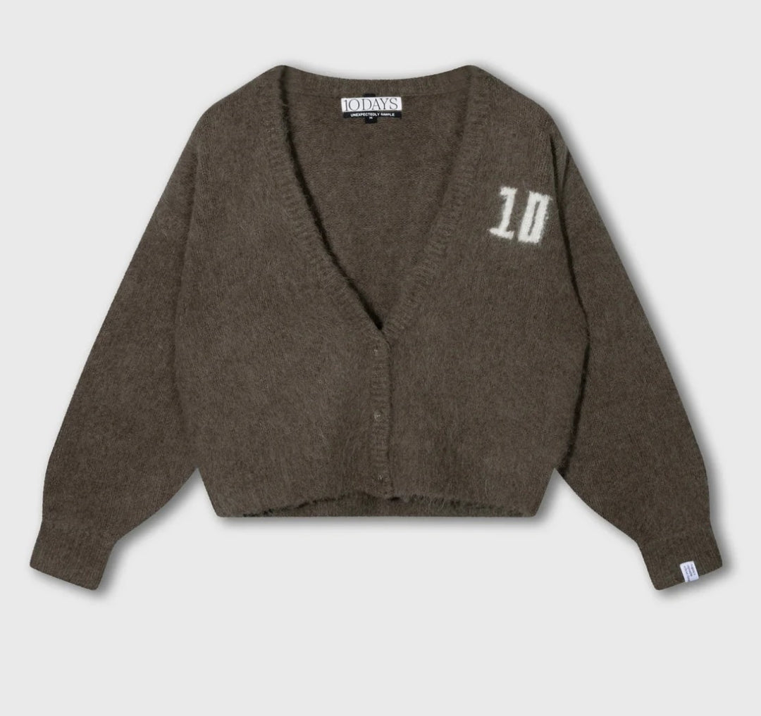 10DAYS Kuschelige Strickjacke, Cardigan 10, Farbe Portobello Taupe